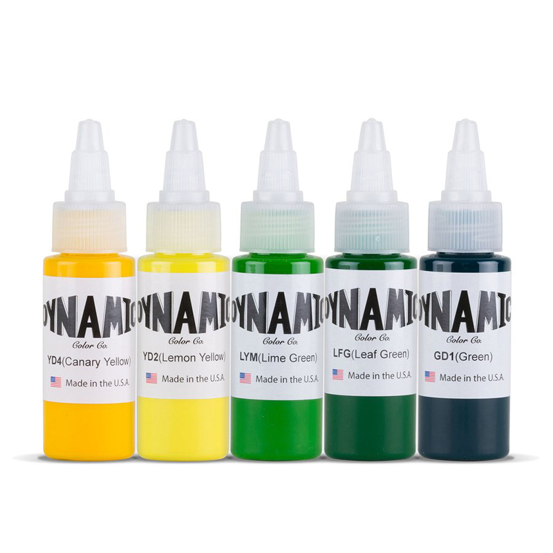 SET DE COLORES DYNAMIC TATTOO INK JUNGLE SET 1oz