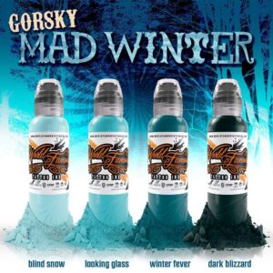 SET 4 TINTAS GORSKY´S MAD WINTER WORLD FAMOUS 1oz