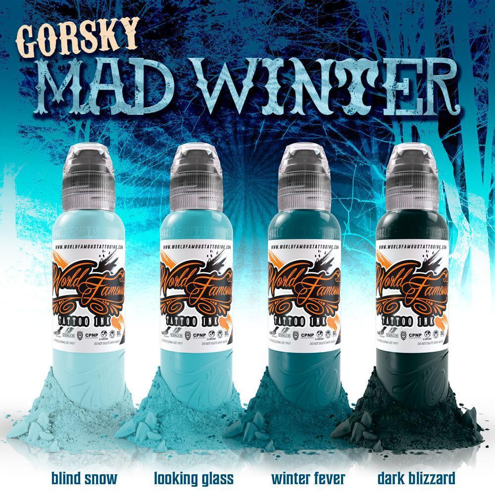 SET 4 TINTAS GORSKY´S MAD WINTER WORLD FAMOUS 1oz