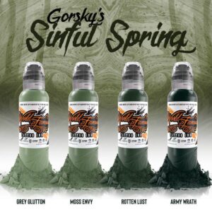 SET 4 TINTAS GORSKY´S SINFUL SPRING WORLD FAMOUS 1oz