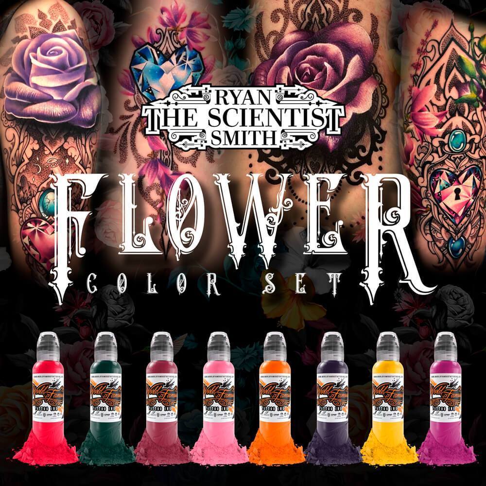 SET 8 COLORES FLOWER SET WORLD FAMOUS RYAN SMITH 1oz