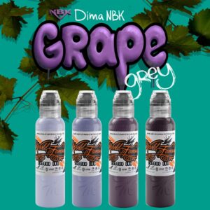 SET 4 TINTAS GRAPE GREY WORLD FAMOUS DIMA NBK 1oz