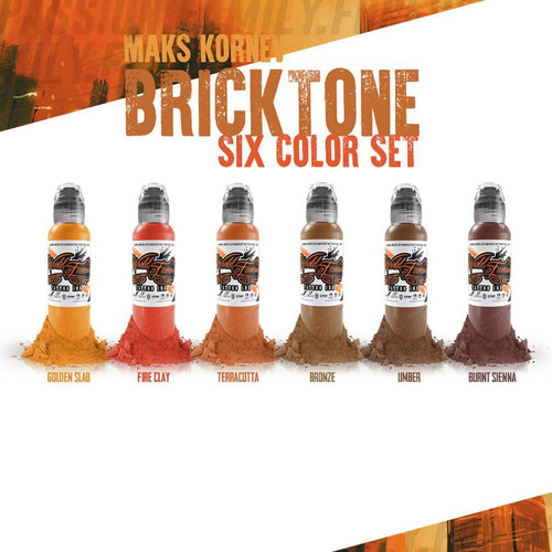SET 6 COLORES MAKS BRICKSTONE WORLD FAMOUS 1OZ